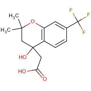 920334-79-8  2H-1-Benzopyran-4-acetic acid,3,4-dihydro-4-hydroxy-2,2-dimethyl-7-(trifluoromethyl)- 920334-79-8  2H-1-Benzopyran-4-acetic acid,3,4-dihydro-4-hydroxy-2,2-dimethyl-7-(trifluoromethyl)-