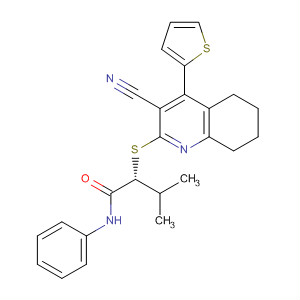 920339-29-3  Butanamide,2-[[3-cyano-5,6,7,8-tetrahydro-4-(2-thienyl)-2-quinolinyl]thio]-3-methyl-N-phenyl-, (2R)-