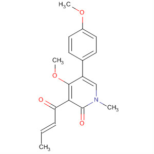 920490-90-0  2(1H)-Pyridinone,4-methoxy-5-(4-methoxyphenyl)-1-methyl-3-[(2E)-1-oxo-2-buten-1-yl]-