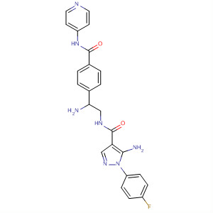 920496-30-6  1H-Pyrazole-4-carboxamide,5-amino-N-[2-amino-2-[4-[(4-pyridinylamino)carbonyl]phenyl]ethyl]-1-(4-fluorophenyl)-