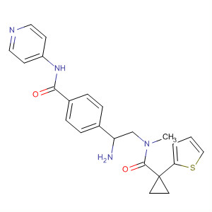 920499-29-2  Benzamide,4-[1-amino-2-[methyl[[1-(2-thienyl)cyclopropyl]carbonyl]amino]ethyl]-N-4-pyridinyl-
