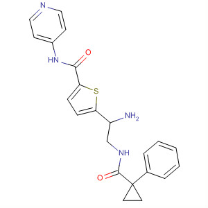 920501-42-4  2-Thiophenecarboxamide,5-[1-amino-2-[[(1-phenylcyclopropyl)carbonyl]amino]ethyl]-N-4-pyridinyl-