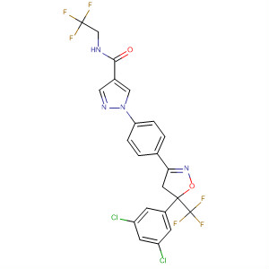 920502-05-2  1H-Pyrazole-4-carboxamide,1-[4-[5-(3,5-dichlorophenyl)-4,5-dihydro-5-(trifluoromethyl)-3-isoxazolyl]phenyl]-N-(2,2,2-trifluoroethyl)-