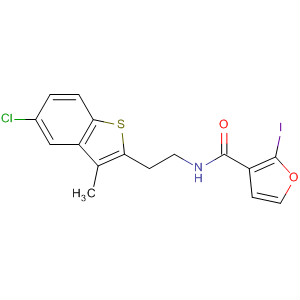 920505-51-7  3-Furancarboxamide,N-[2-(5-chloro-3-methylbenzo[b]thien-2-yl)ethyl]-2-iodo-