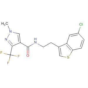 920505-82-4  1H-Pyrazole-4-carboxamide,N-[2-(5-chlorobenzo[b]thien-3-yl)ethyl]-1-methyl-3-(trifluoromethyl)-