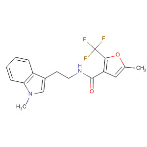 920506-00-9  3-Furancarboxamide,5-methyl-N-[2-(1-methyl-1H-indol-3-yl)ethyl]-2-(trifluoromethyl)-
