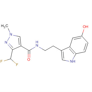 920506-09-8  1H-Pyrazole-4-carboxamide,3-(difluoromethyl)-N-[2-(5-hydroxy-1H-indol-3-yl)ethyl]-1-methyl-