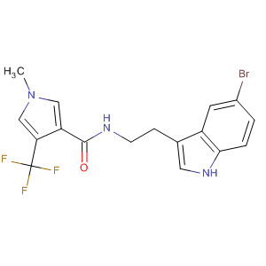 920506-31-6  1H-Pyrrole-3-carboxamide,N-[2-(5-bromo-1H-indol-3-yl)ethyl]-1-methyl-4-(trifluoromethyl)-