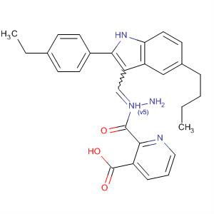920514-76-7  3-Pyridinecarboxylic acid,2-[[5-butyl-2-(4-ethylphenyl)-1H-indol-3-yl]methylene]hydrazide