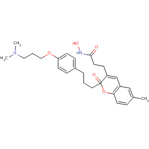 920524-64-7  2H-1-Benzopyran-3-propanamide,a-[3-[4-[3-(dimethylamino)propoxy]phenyl]propyl]-N-hydroxy-6-methyl-2-oxo-