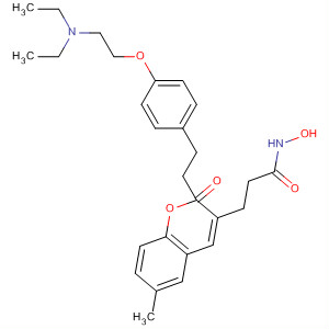 920524-66-9  2H-1-Benzopyran-3-propanamide,a-[2-[4-[2-(diethylamino)ethoxy]phenyl]ethyl]-N-hydroxy-6-methyl-2-oxo-