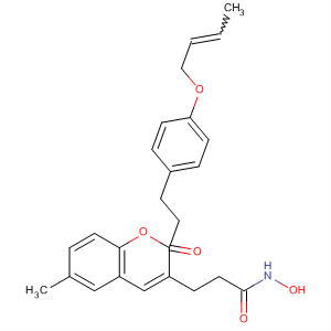 920524-70-5  2H-1-Benzopyran-3-propanamide,a-[2-[4-(2-buten-1-yloxy)phenyl]ethyl]-N-hydroxy-6-methyl-2-oxo-