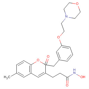 920524-93-2  2H-1-Benzopyran-3-propanamide,N-hydroxy-6-methyl-a-[[3-[2-(4-morpholinyl)ethoxy]phenyl]methyl]-2-oxo-