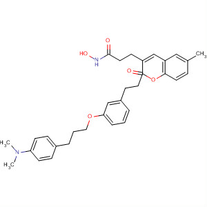 920525-15-1  2H-1-Benzopyran-3-propanamide,a-[2-[3-[3-[4-(dimethylamino)phenyl]propoxy]phenyl]ethyl]-N-hydroxy-6-methyl-2-oxo-