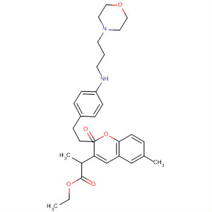 920525-68-4  2H-1-Benzopyran-3-propanoic acid,6-methyl-a-[2-[4-[[3-(4-morpholinyl)propyl]amino]phenyl]ethyl]-2-oxo-,ethyl ester