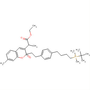 920525-87-7  2H-1-Benzopyran-3-propanoic acid,a-[2-[4-[4-[(1,1-dimethylethyl)dimethylsilyl]butyl]phenyl]ethyl]-7-methyl-2-oxo-, ethyl ester