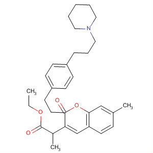 920525-90-2  2H-1-Benzopyran-3-propanoic acid,7-methyl-2-oxo-a-[2-[4-[3-(1-piperidinyl)propyl]phenyl]ethyl]-, ethyl ester