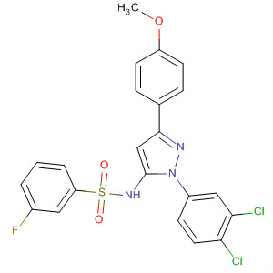920526-97-2  Benzenesulfonamide,N-[1-(3,4-dichlorophenyl)-3-(4-methoxyphenyl)-1H-pyrazol-5-yl]-3-fluoro-