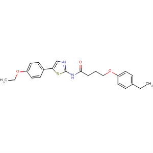 920530-09-2  Butanamide, N-[5-(4-ethoxyphenyl)-2-thiazolyl]-4-(4-ethylphenoxy)-
