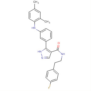 920530-57-0  1H-Pyrazole-4-carboxamide,5-[3-[(2,4-dimethylphenyl)amino]phenyl]-N-[2-(4-fluorophenyl)ethyl]-