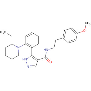 920530-59-2  1H-Pyrazole-4-carboxamide,5-[2-(2-ethyl-1-piperidinyl)phenyl]-N-[2-(4-methoxyphenyl)ethyl]-