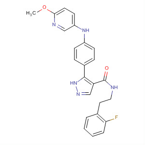 920530-64-9  1H-Pyrazole-4-carboxamide,N-[2-(2-fluorophenyl)ethyl]-5-[4-[(6-methoxy-3-pyridinyl)amino]phenyl]-