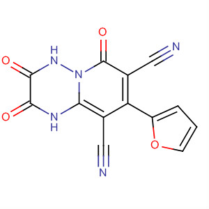 920531-05-1  2H-Pyrido[1,2-b][1,2,4]triazine-7,9-dicarbonitrile,8-(2-furanyl)-1,3,4,6-tetrahydro-2,3,6-trioxo-