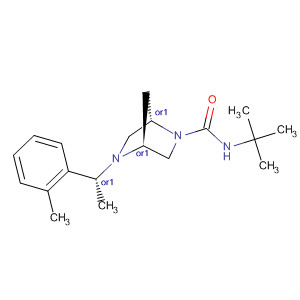 920531-68-6  2,5-Diazabicyclo[2.2.1]heptane-2-carboxamide,N-(1,1-dimethylethyl)-5-[(1R)-1-(2-methylphenyl)ethyl]-, (1S,4S)-rel-