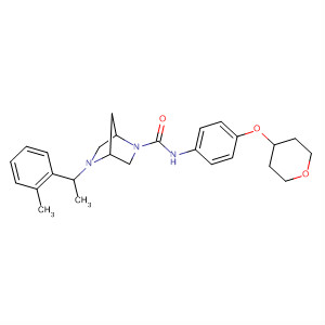 920531-89-1  2,5-Diazabicyclo[2.2.1]heptane-2-carboxamide,5-[1-(2-methylphenyl)ethyl]-N-[4-[(tetrahydro-2H-pyran-4-yl)oxy]phenyl]-