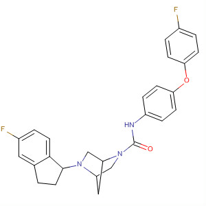 920532-37-2  2,5-Diazabicyclo[2.2.1]heptane-2-carboxamide,5-(5-fluoro-2,3-dihydro-1H-inden-1-yl)-N-[4-(4-fluorophenoxy)phenyl]-