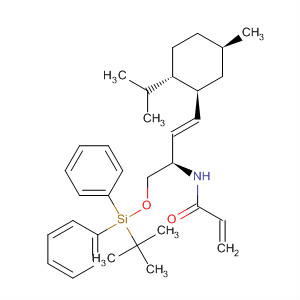 920749-85-5  2-Propenamide,N-[(1R,2E)-1-[[[(1,1-dimethylethyl)diphenylsilyl]oxy]methyl]-3-[(1S,2S,5R)-5-methyl-2-(1-methylethyl)cyclohexyl]-2-propen-1-yl]-
