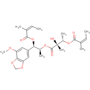 920758-09-4  2-Butenoic acid, 2-methyl-,(1R,2S)-2-[(2R,3S)-2-hydroxy-2-methyl-3-[[(2Z)-2-methyl-1-oxo-2-buten-1-yl]oxy]-1-oxobutoxy]-1-(7-methoxy-1,3-benzodioxol-5-yl)propyl ester,(2Z)-