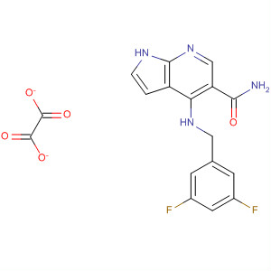920959-89-3  1H-Pyrrolo[2,3-b]pyridine-5-carboxamide,4-[[(3,5-difluorophenyl)methyl]amino]-, ethanedioate (1:?)