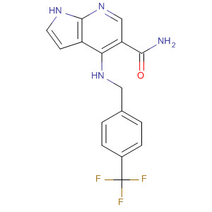 920960-26-5  1H-Pyrrolo[2,3-b]pyridine-5-carboxamide,4-[[[4-(trifluoromethyl)phenyl]methyl]amino]-