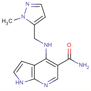 920960-27-6  1H-Pyrrolo[2,3-b]pyridine-5-carboxamide,4-[[(1-methyl-1H-pyrazol-5-yl)methyl]amino]-