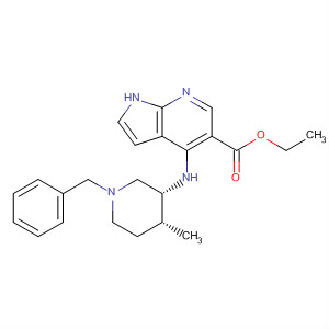 920960-28-7  1H-Pyrrolo[2,3-b]pyridine-5-carboxylic acid,4-[[(3R,4R)-4-methyl-1-(phenylmethyl)-3-piperidinyl]amino]-, ethyl ester