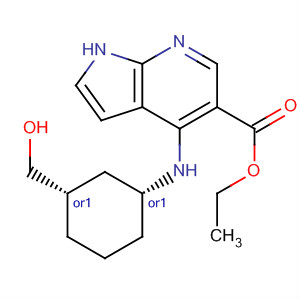 920965-94-2  1H-Pyrrolo[2,3-b]pyridine-5-carboxylic acid,4-[[(1R,3S)-3-(hydroxymethyl)cyclohexyl]amino]-, ethyl ester, rel-