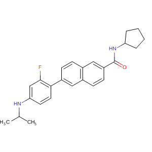 921211-11-2  2-Naphthalenecarboxamide,N-cyclopentyl-6-[2-fluoro-4-[(1-methylethyl)amino]phenyl]-