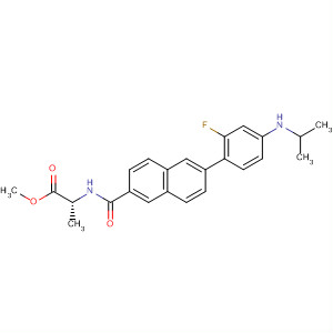 921211-13-4  D-Alanine,N-[[6-[2-fluoro-4-[(1-methylethyl)amino]phenyl]-2-naphthalenyl]carbonyl]-, methyl ester