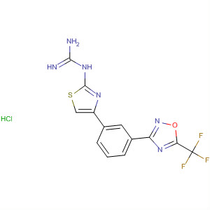 92132-69-9  Guanidine,[4-[3-[5-(trifluoromethyl)-1,2,4-oxadiazol-3-yl]phenyl]-2-thiazolyl]-,monohydrochloride