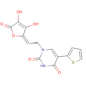 922704-85-6  2,4(1H,3H)-Pyrimidinedione,1-[2-(3,4-dihydroxy-5-oxo-2(5H)-furanylidene)ethyl]-5-(2-thienyl)-