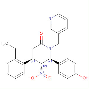 923002-71-5  2-Piperidinone,4-(2-ethylphenyl)-6-(4-hydroxyphenyl)-5-nitro-1-(3-pyridinylmethyl)-,(4R,5R,6S)-rel-