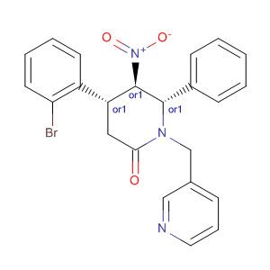 923002-74-8  2-Piperidinone,4-(2-bromophenyl)-5-nitro-6-phenyl-1-(3-pyridinylmethyl)-,(4R,5R,6S)-rel-