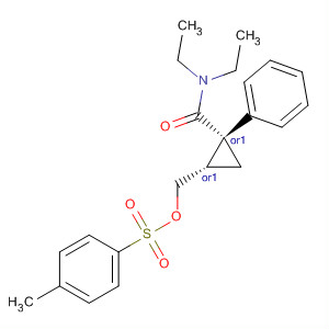 923037-67-6  Cyclopropanecarboxamide,N,N-diethyl-2-[[[(4-methylphenyl)sulfonyl]oxy]methyl]-1-phenyl-,(1R,2S)-rel-