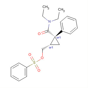 923037-68-7  Cyclopropanecarboxamide,N,N-diethyl-1-phenyl-2-[[(phenylsulfonyl)oxy]methyl]-, (1R,2S)-rel-