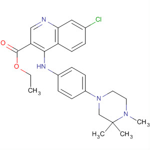 923585-78-8  3-Quinolinecarboxylic acid,7-chloro-4-[[4-(3,3,4-trimethyl-1-piperazinyl)phenyl]amino]-, ethyl ester