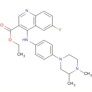 923585-83-5  3-Quinolinecarboxylic acid,4-[[4-(3,4-dimethyl-1-piperazinyl)phenyl]amino]-6-fluoro-, ethyl ester