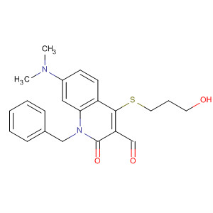 923585-85-7  3-Quinolinecarboxaldehyde,7-(dimethylamino)-1,2-dihydro-4-[(3-hydroxypropyl)thio]-2-oxo-1-(phenylmethyl)-