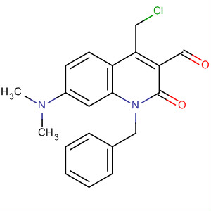 923585-90-4  3-Quinolinecarboxaldehyde,4-(chloromethyl)-7-(dimethylamino)-1,2-dihydro-2-oxo-1-(phenylmethyl)-