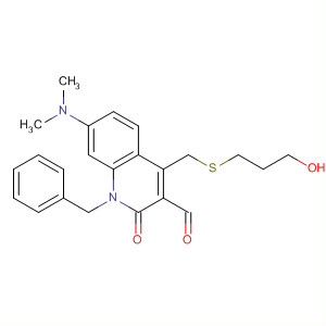 923585-91-5  3-Quinolinecarboxaldehyde,7-(dimethylamino)-1,2-dihydro-4-[[(3-hydroxypropyl)thio]methyl]-2-oxo-1-(phenylmethyl)-